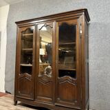 Louis XV style bookcase in solid oak circa 1880