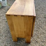 1970s brutalist solid elm sideboard
