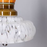 Vintage 1960s Italian design ceramic and glass chandelier