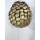 Contemporary gold florentine iron pendant light