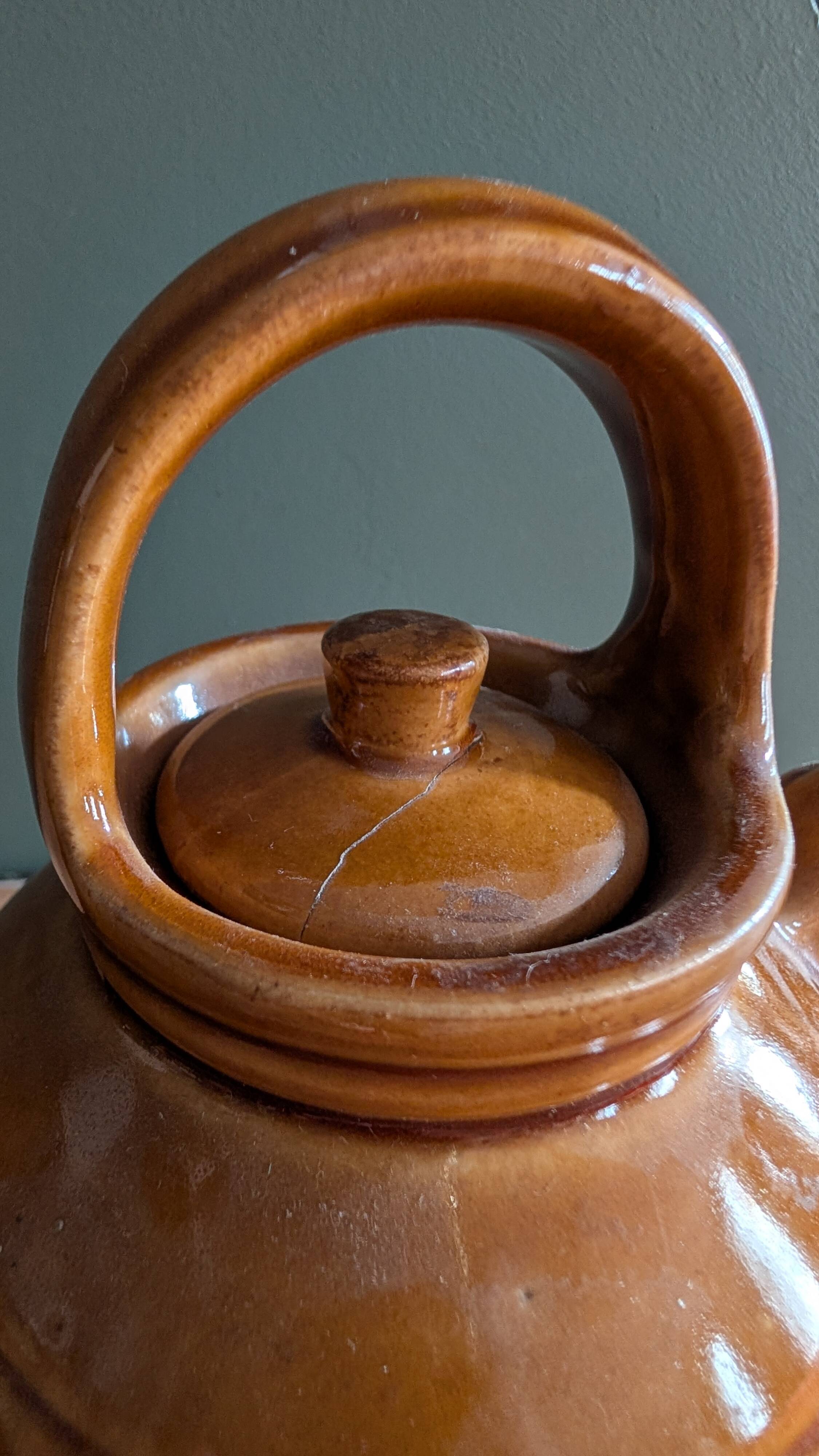 Glazed terracotta jug