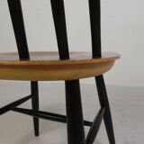 Set of 4 Fanett model slatted chairs, Tapiovaara, 1960s