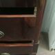 Victorian mahogany veneer chest of drawers with four rows of drawers