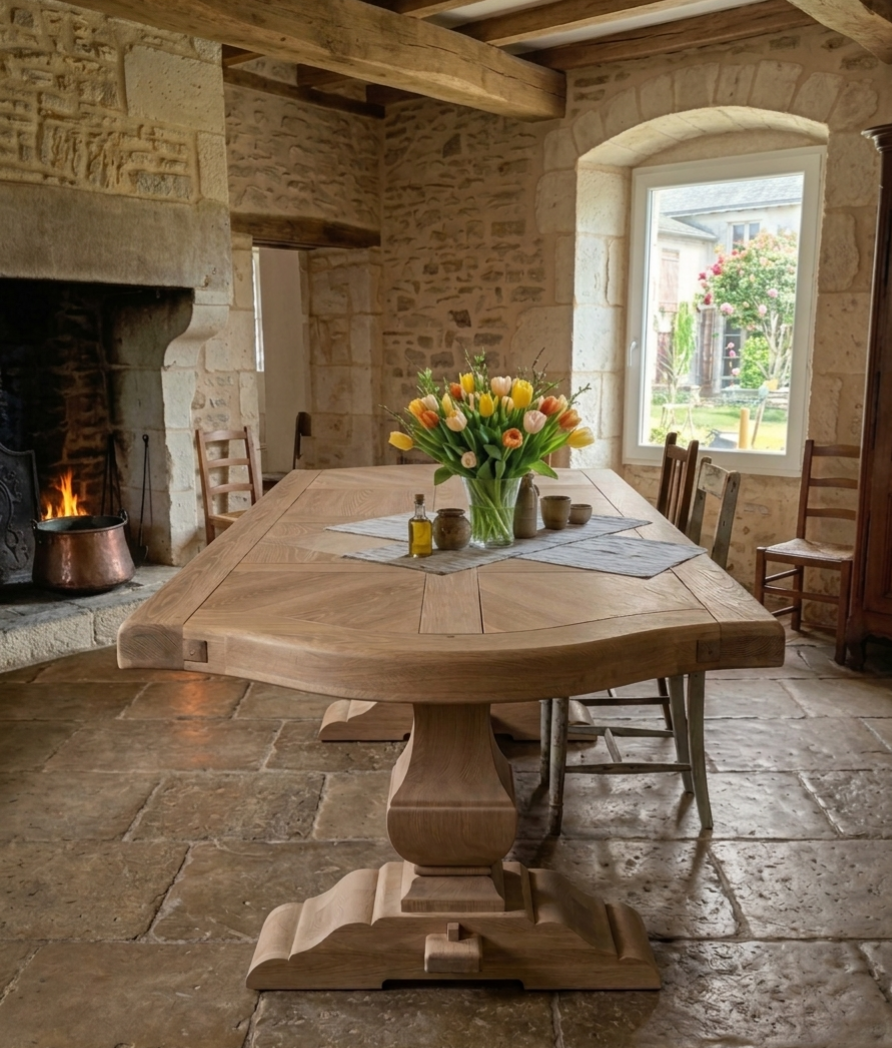 Monastery table in solid oak