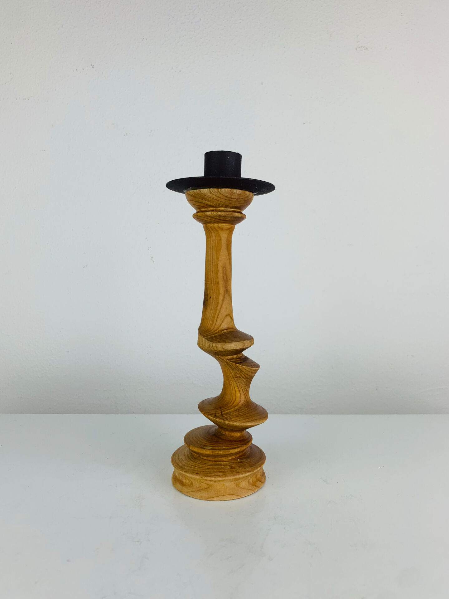 Bougeoir bois vintage 