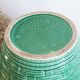 Large green Sarreguemines plant pot 1960s