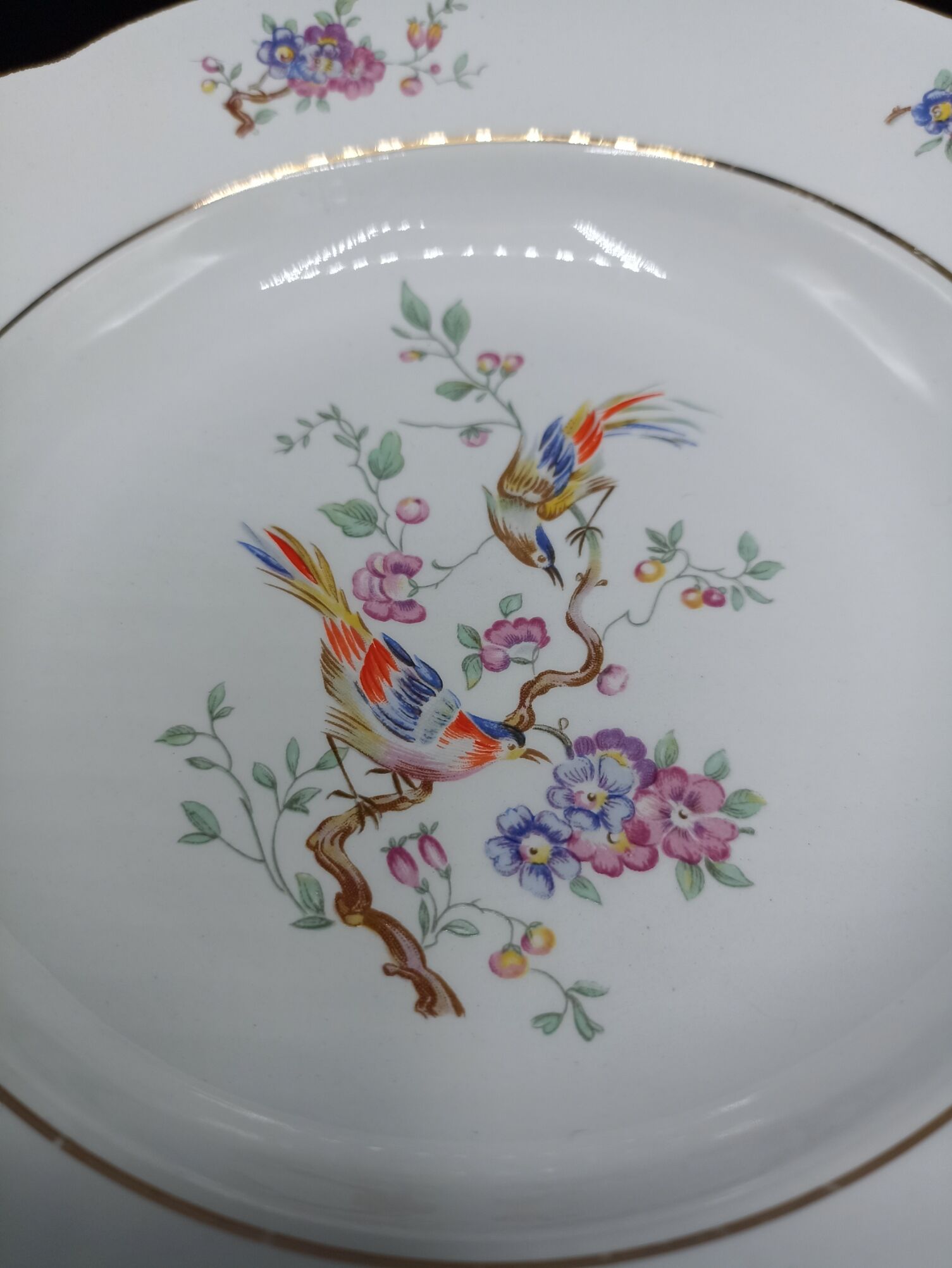 12 hollow plates Badonviller KG Lunéville - Birds