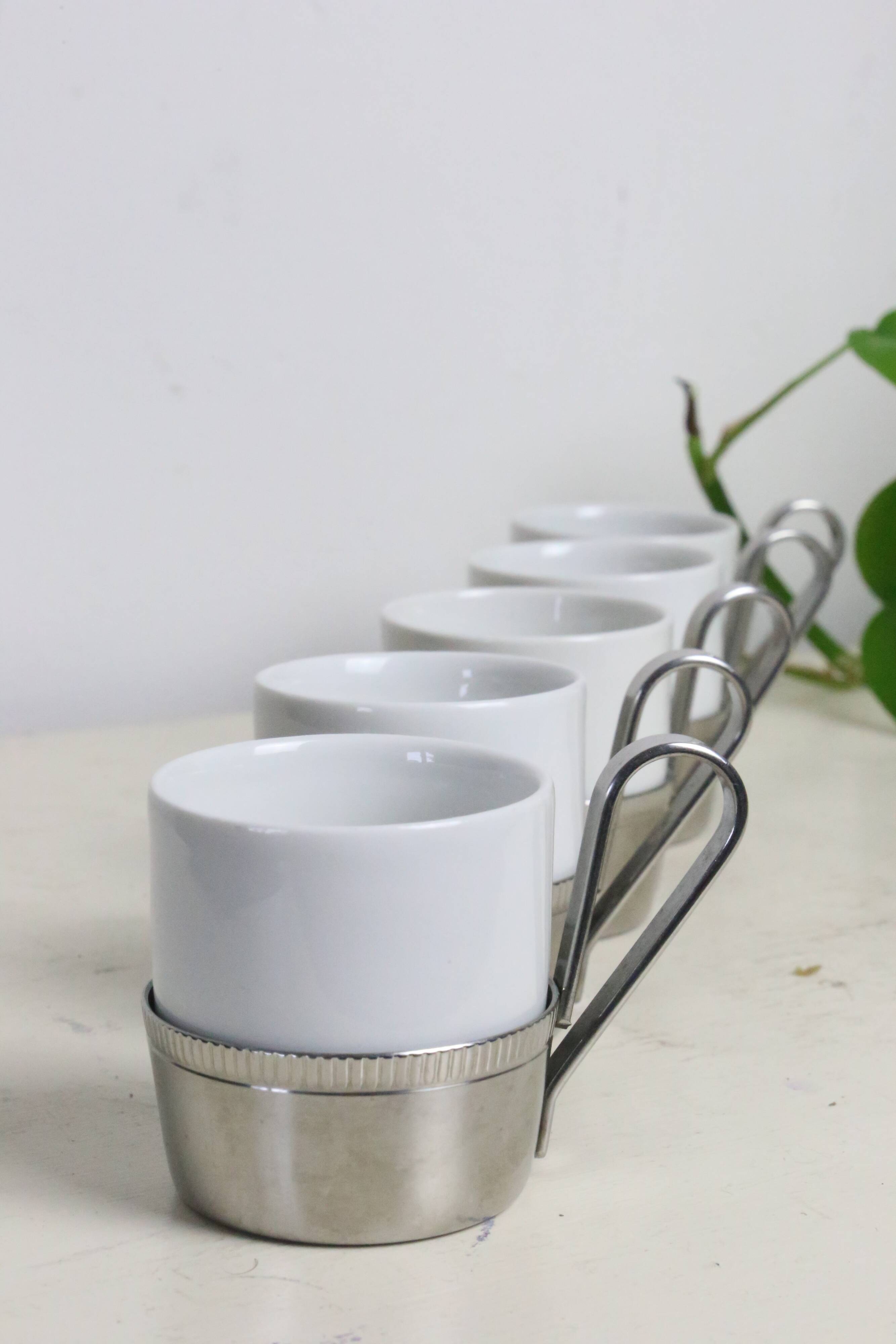 Set of 5 Letang Remy espresso cups, 1980s