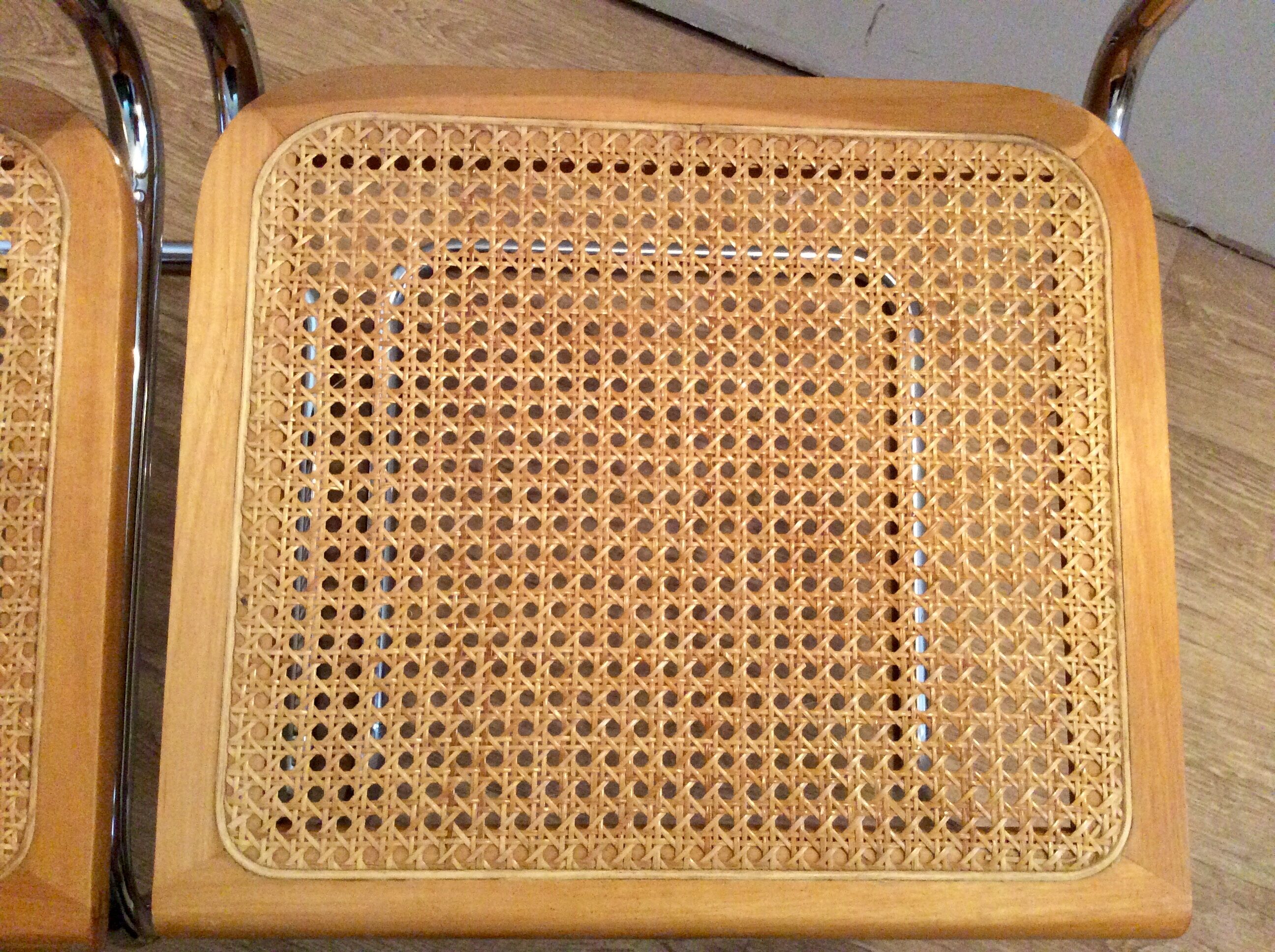 Pair of chairs Marcel Breuer Cesca B32