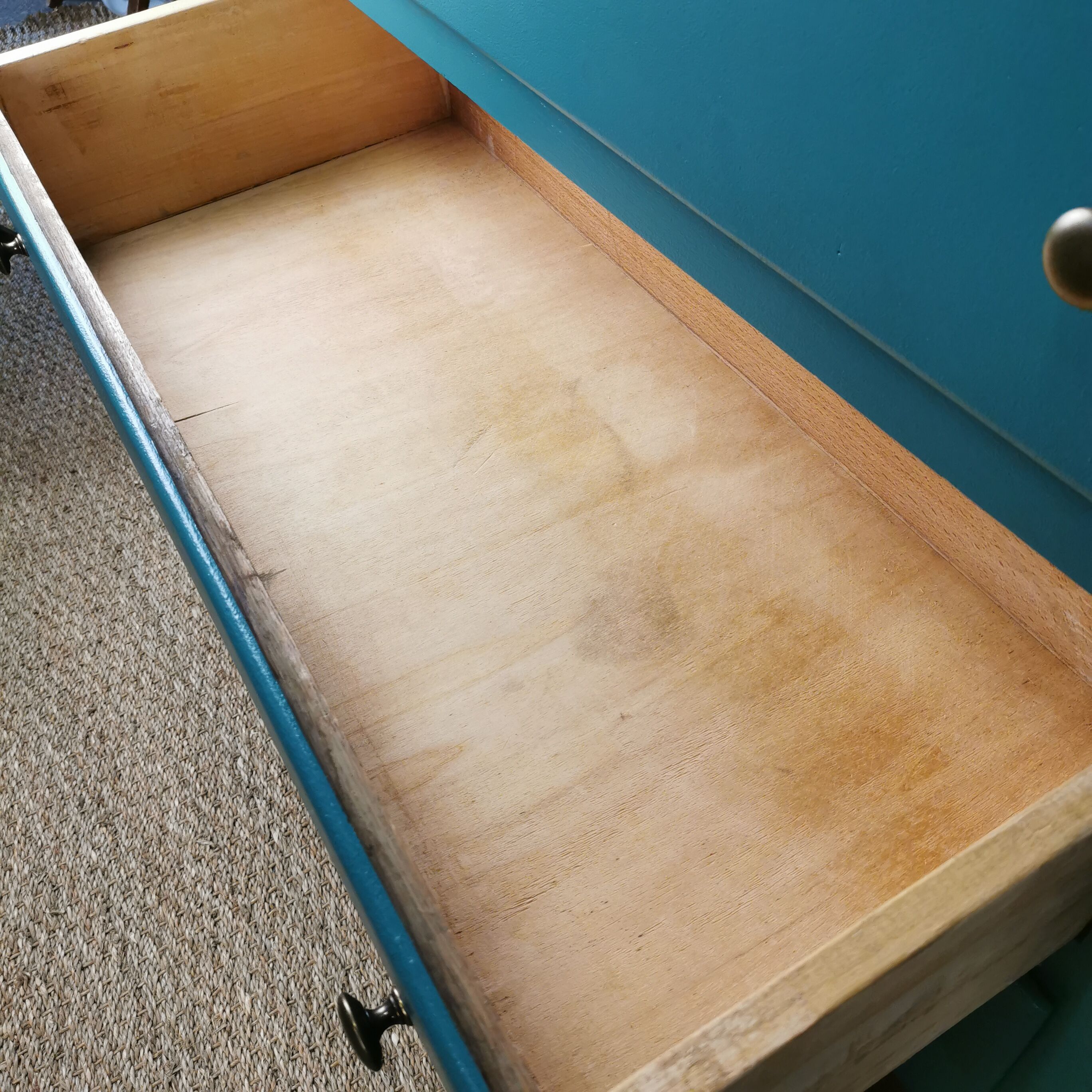 Art deco chest of drawers with mustache feet