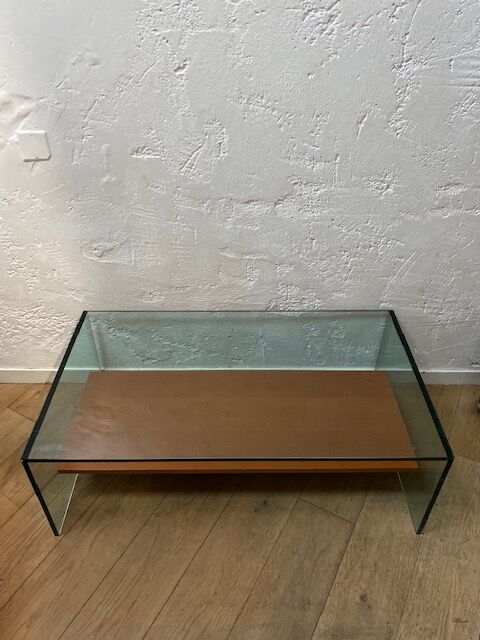 Glass coffee table