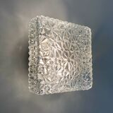 Wall lamp or ceiling light in glass and metal from the 50s and 60s.