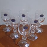 Set of 6 bohemian crystal port or aperitif glasses