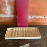 Set of 12 vintage bayel moulded crystal knife rests made in france