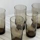 5 Luminarc France smoked water/orangeade glasses.