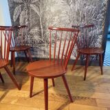 Set of 4 Scandinavian teak chairs.