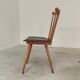 Set of 4 Baumann Menuet chairs in wood and compass feet