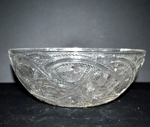 René Lalique coupe art déco frise d’oiseaux modèle Pinsons de 1933 – fêle