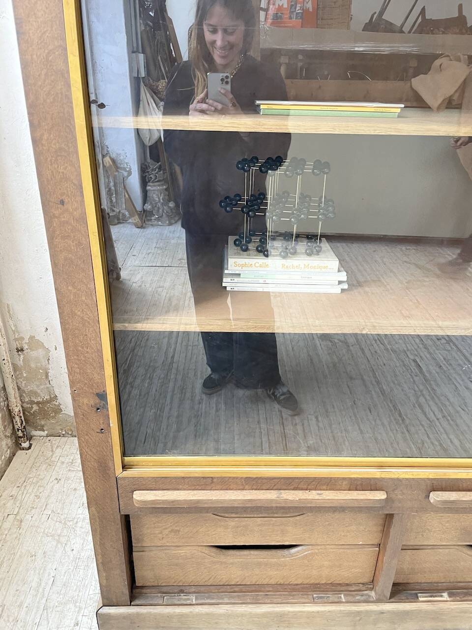 XXL oak display cabinet furniture