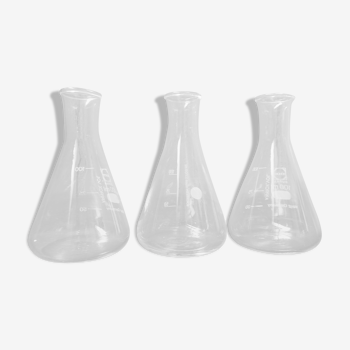 Laboratory glasses set by Schott 100 ml, test tube, small glass vases