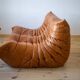 Togo Set of 2 Two-Seater Sofas, 2 Armchairs and an Ottoman in Dubai Pine Leather