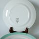 Set of 5 Saint-Smand dessert plates with mint colored edge, 1950
