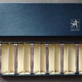 Set of 6 Ercuis modernist silver plated metal knife rests - 1960s/1970s