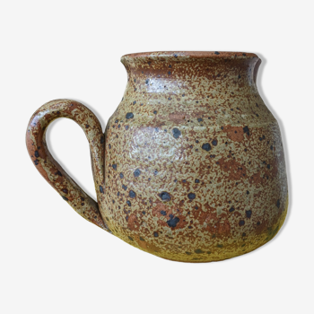 Pichet cruche carafe vase grès pyrité vintage Baudat poterie