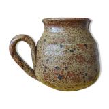 Pitcher jug carafe vase stoneware pyrite vintage Baudat pottery