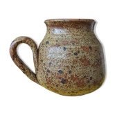 Pitcher jug carafe vase stoneware pyrite vintage Baudat pottery