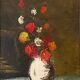 Old painting, still life with flowers signed Saint Alban, XX century