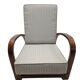 Adjustable H-70 Walnut Bentwood Lounge Chair by Jindrich Halabala, 1930s