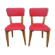 2 vintage red chairs