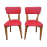 Set de 2 chaises vintage rouge