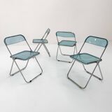 Blue Plia Chair by Giancarlo Piretti for Castelli, 1960
