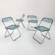 Blue Plia Chair by Giancarlo Piretti for Castelli, 1960