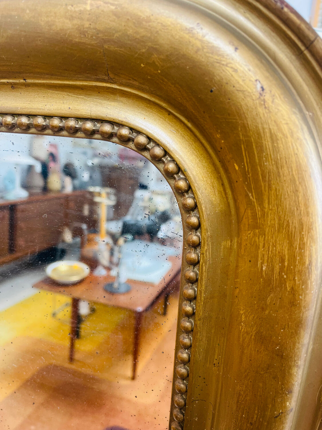 Grand miroir de cheminée Saint-Gobain, circa 1983
