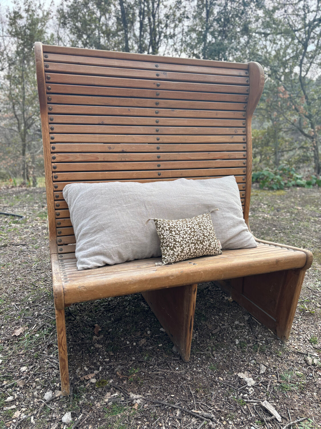 Old double-sided bench