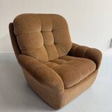 Old vintage 60s fabric lounge chair