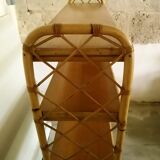 Vintage rattan library
