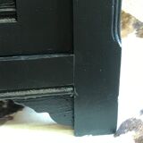 Parisian buffet antique black absolute & wood tray