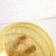 Round yellow Clichy glass lampshade