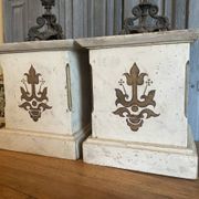 2 x French church consoles