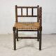 Multicolored straw corner bobbin chair, late 19th century, France