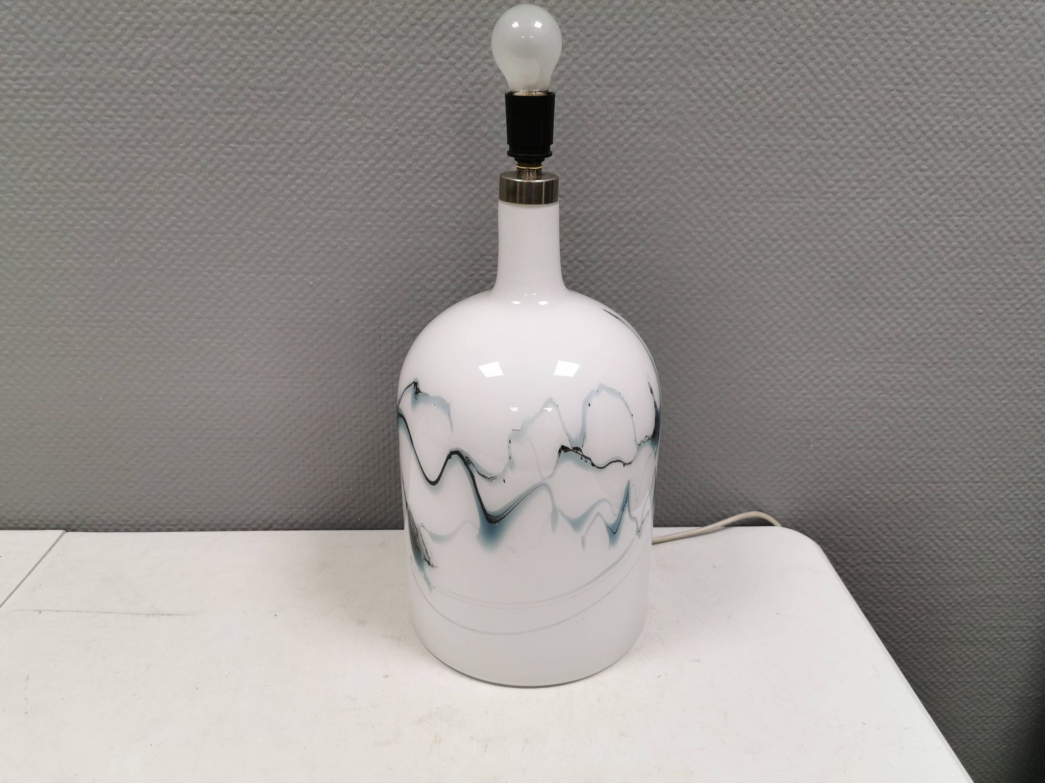 Crazy table lamp designed by Michael Bang for Holmegaard in 1973.