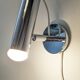Modernist chrome metal wall light, France circa 1970.