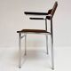 Set of 6 stackable chairs in rust colour by Gijs van der Sluis, 1970s.