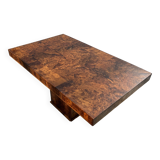 Vintage burl wood coffee table - 1970s