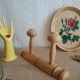 Coat rack 2 wooden hooks - vintage