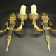 Pair of torchand and swan sconces, Empire style